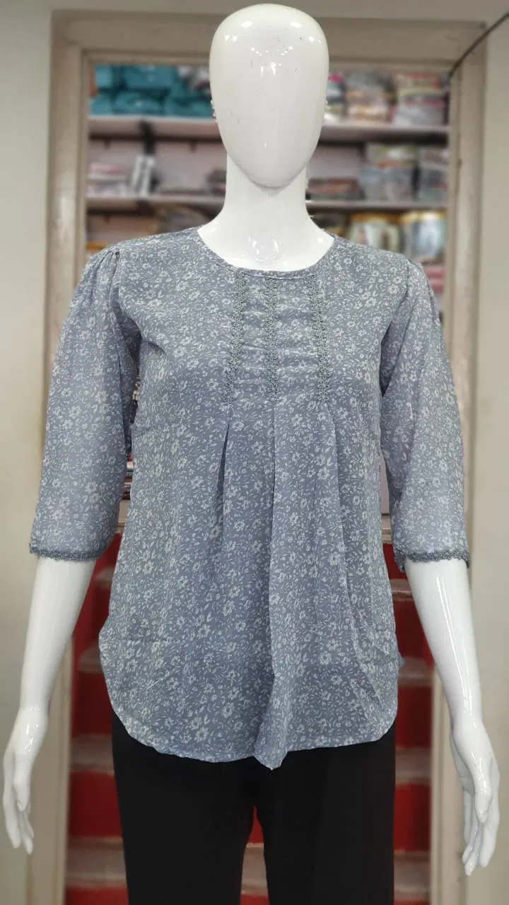Ff 8084 Fancy Stylish Daily Wear Georgette Top Collection